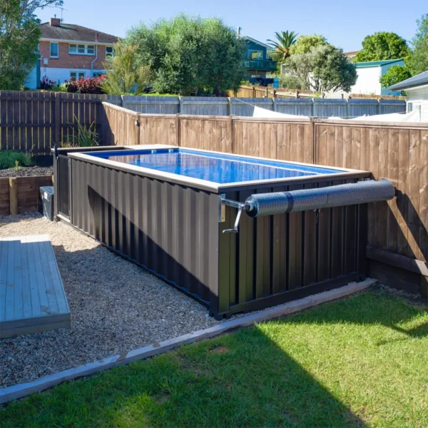 40ft outdoor shipping container swimming pool mobile prefab modified container swimming pool - Image 4