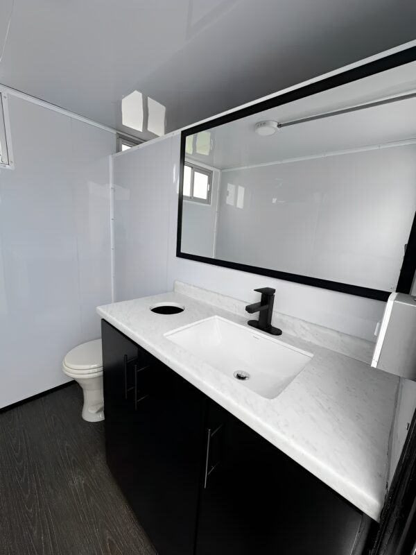 Upscale 2 Station Portable Restroom Trailer 7′ x 14′ - Image 5